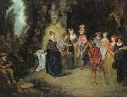 Jean-Antoine Watteau Love in the French Theatre Spain oil painting reproduction
